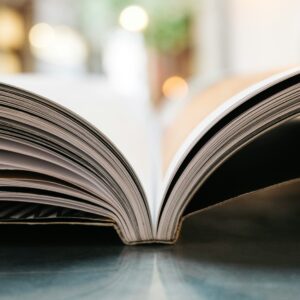 Close up of an open book