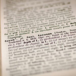 Close up of text in a non-fiction book