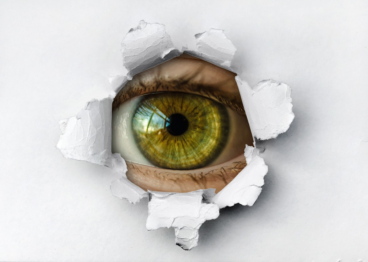 an eye peeking to indicate internet privacy and safety